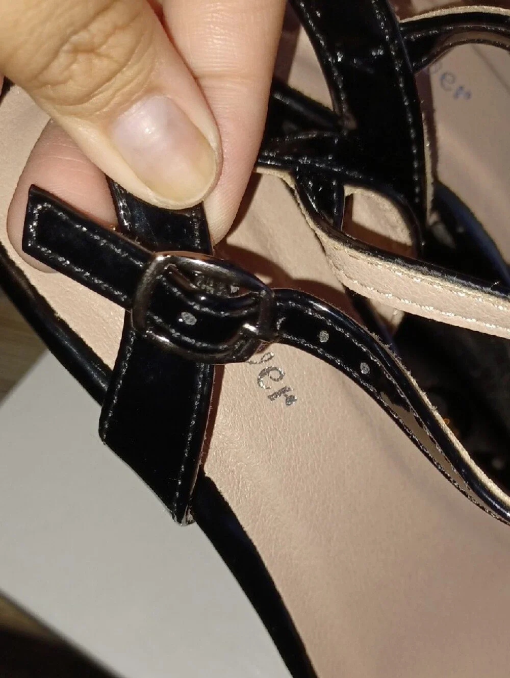 Forever Women's Glitter Strappy Wrapped Wedge Heel NIB